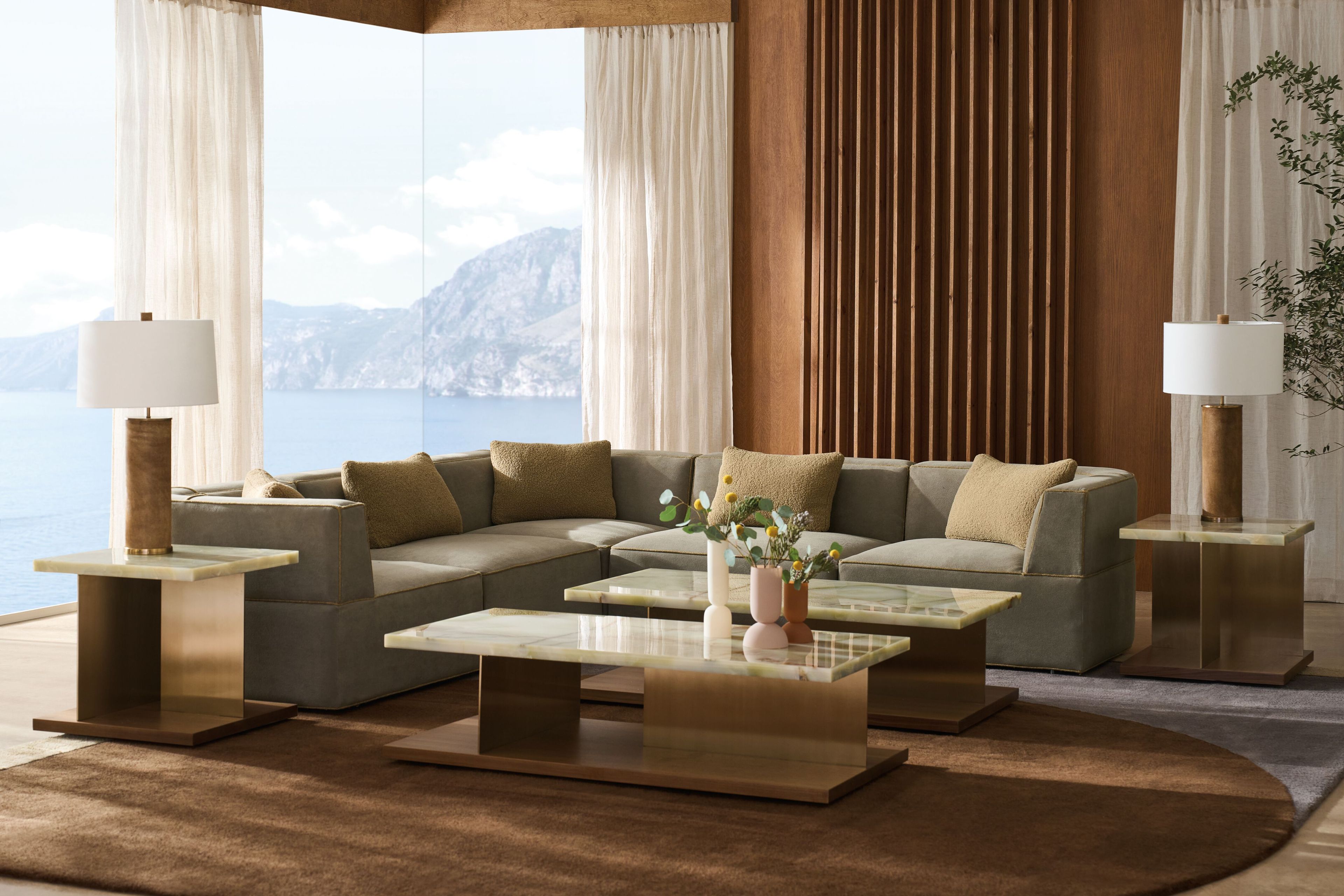 Модульный угловой диван из нубука Caracole Марбелья ARCH-00006537 - Вид №4