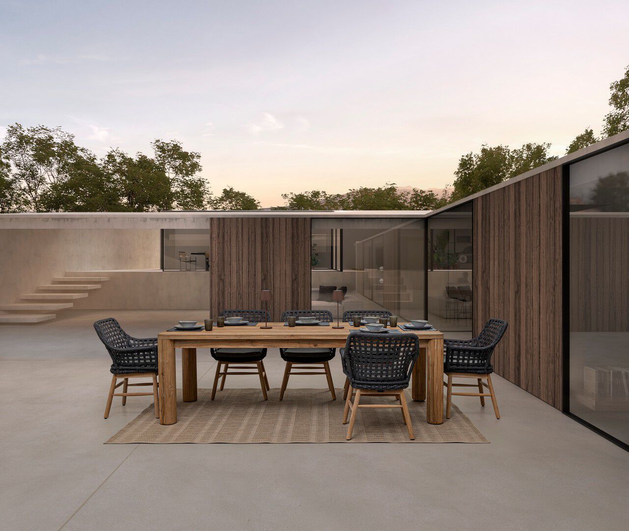 Прямоугольный садовый стол из тикового дерева BIZZOTTO MAVERICK ARCH-00134116 - Вид №12