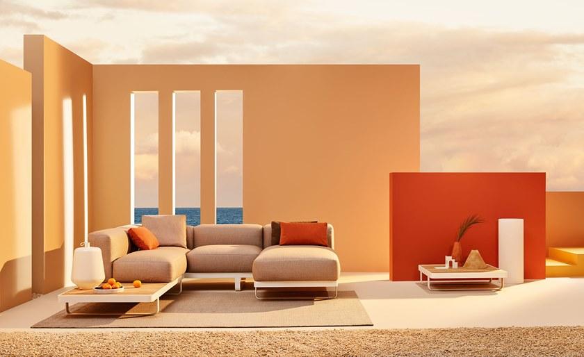 Terraforma Модульный садовый диван из ткани sunbrella® Makemake Mkbgsdtn1+mkbgsads1-mkbgsdtn2+mkbgsads2 - Вид №3