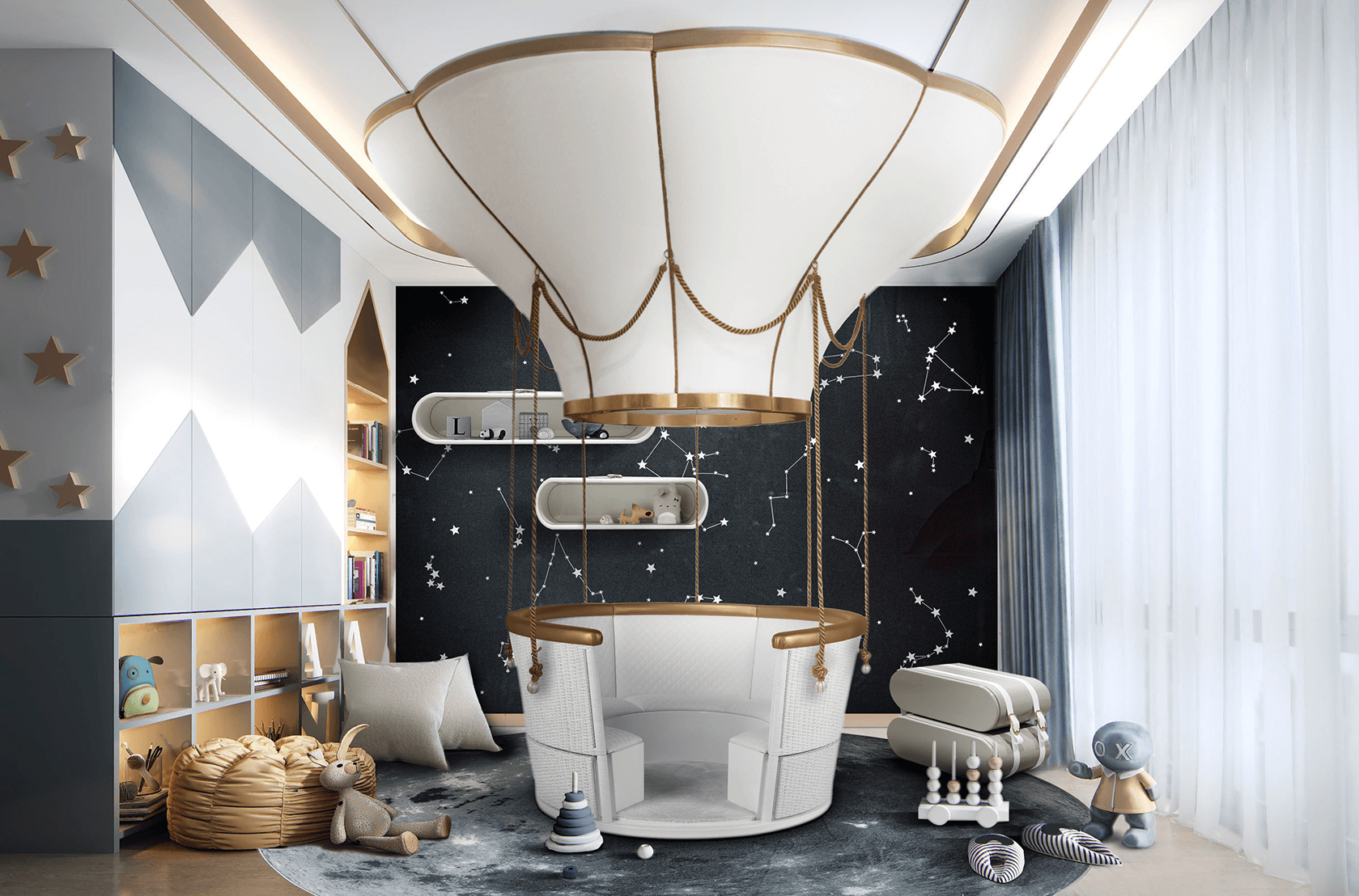 CIST809 Детская кровать Воздушный Шар Фэнтези Воздушный Шар Circu  - Вид №7