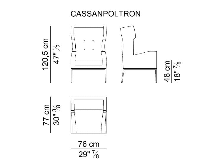 Кожаное кресло с подлокотниками i 4 Mariani Кассандра ARCH-00044915 - Вид №2