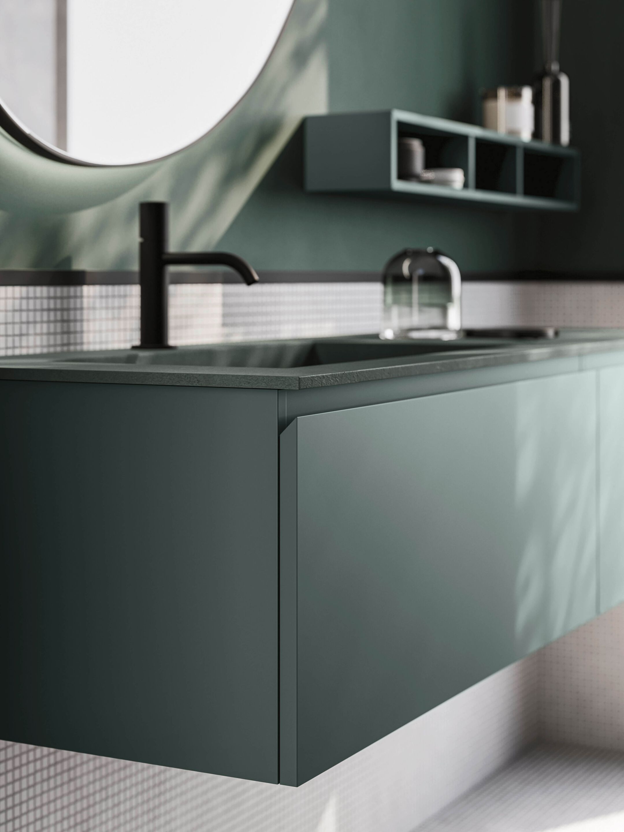 Подвесной шкаф для умывальника со встроенной раковиной Arbi Arredobagno HO.ME PLUS 45° C 21 ARCH-00148868 - Вид №2