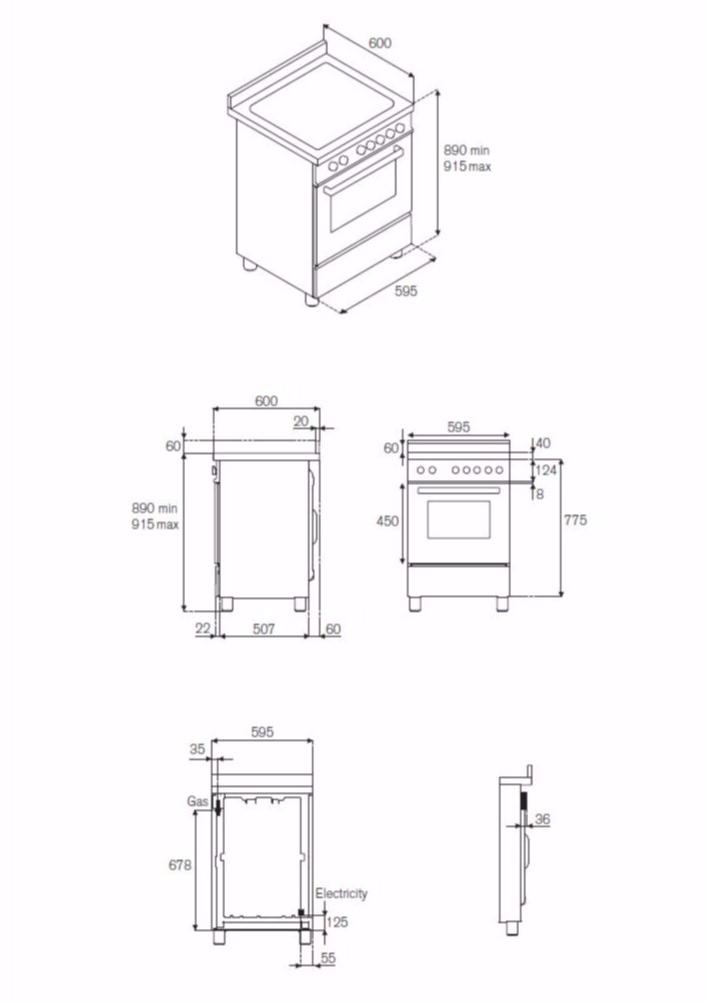 Bertazzoni Отдельно стоящая кухня Professional Pro60 4 gev s xe - Вид №1