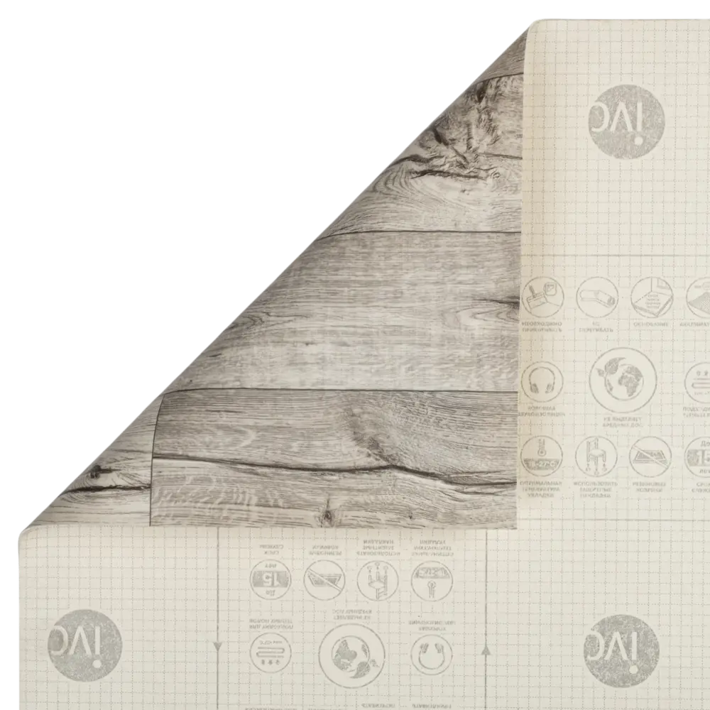 Линолеум бытовой KREAFORTA «Эйпен» 23 класс, серый под дерево 3.5 м 89436103 STLM-1580368 - Вид №4