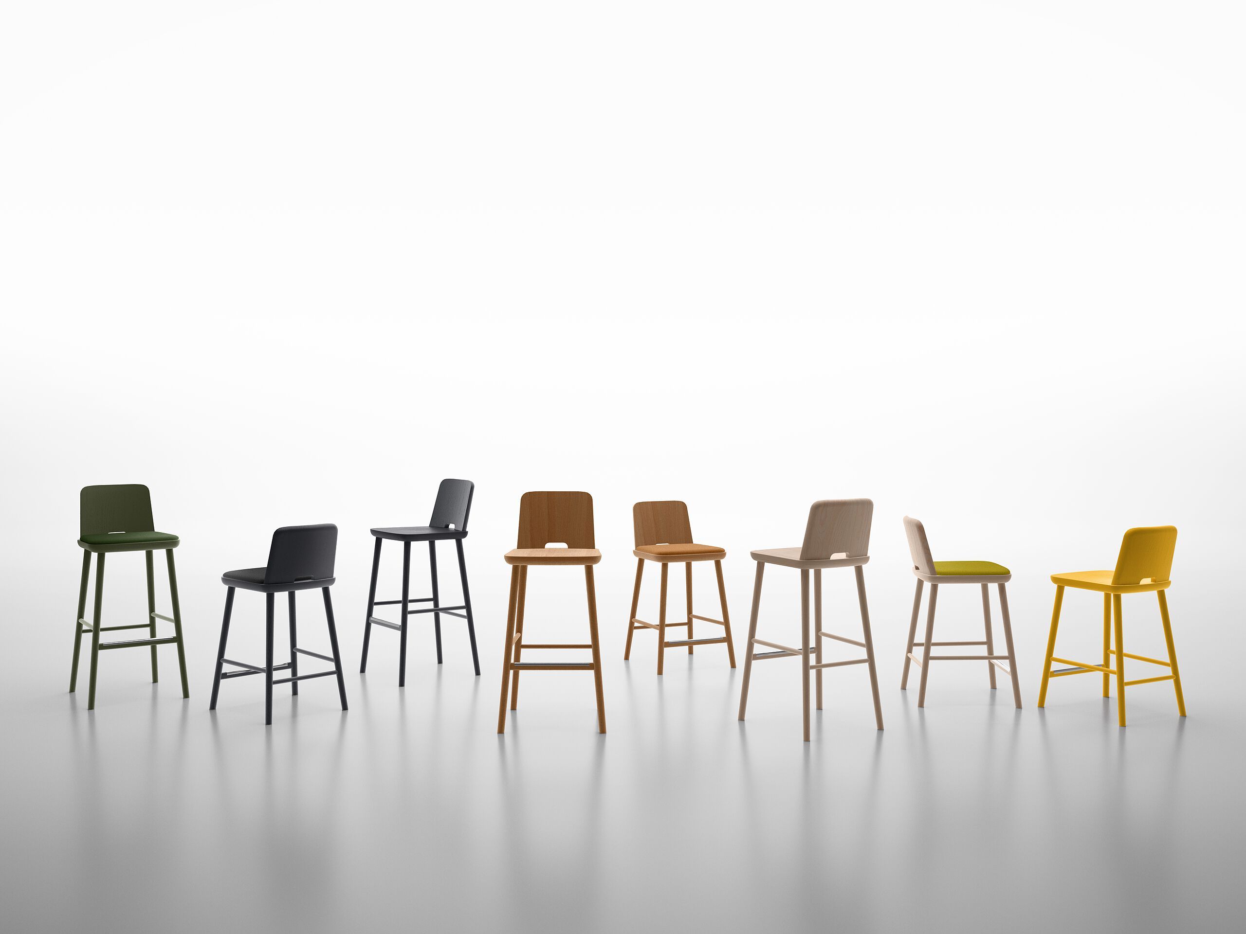 Высокий стул из ясеня со спинкой SIPA планшет ARCH-00036178 - Вид №4