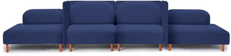 Deadgood Секционный модульный диван из ткани с высокой спинкой  Ss2a - ss2b  - Вид №2