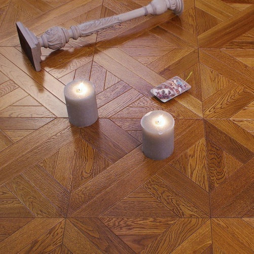 Модульный паркет Marco Ferutti Linea Linea Коньяк Дуб с брашью (Текстурированная) 405х405 мм 2600600028 - Вид №2