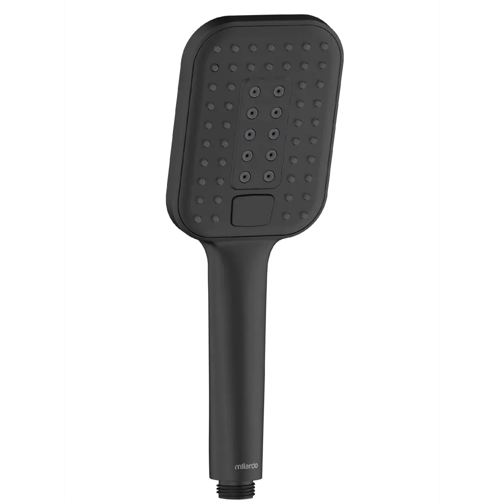 Milardo Ideal Spa - прямоугольная лейка для душа с 3 режимами, черный матовый 89349130 STLM-1467982