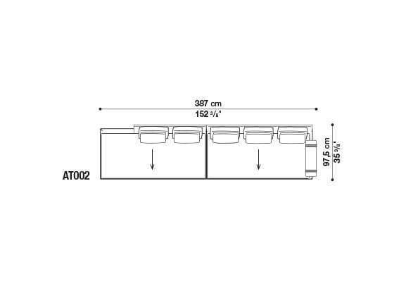 Кожаный диван B&B Italia Атолл ARCH-00112726 - Вид №8