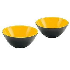 Набор из 2 мисок My Fusion 12 см чёрно-желтый