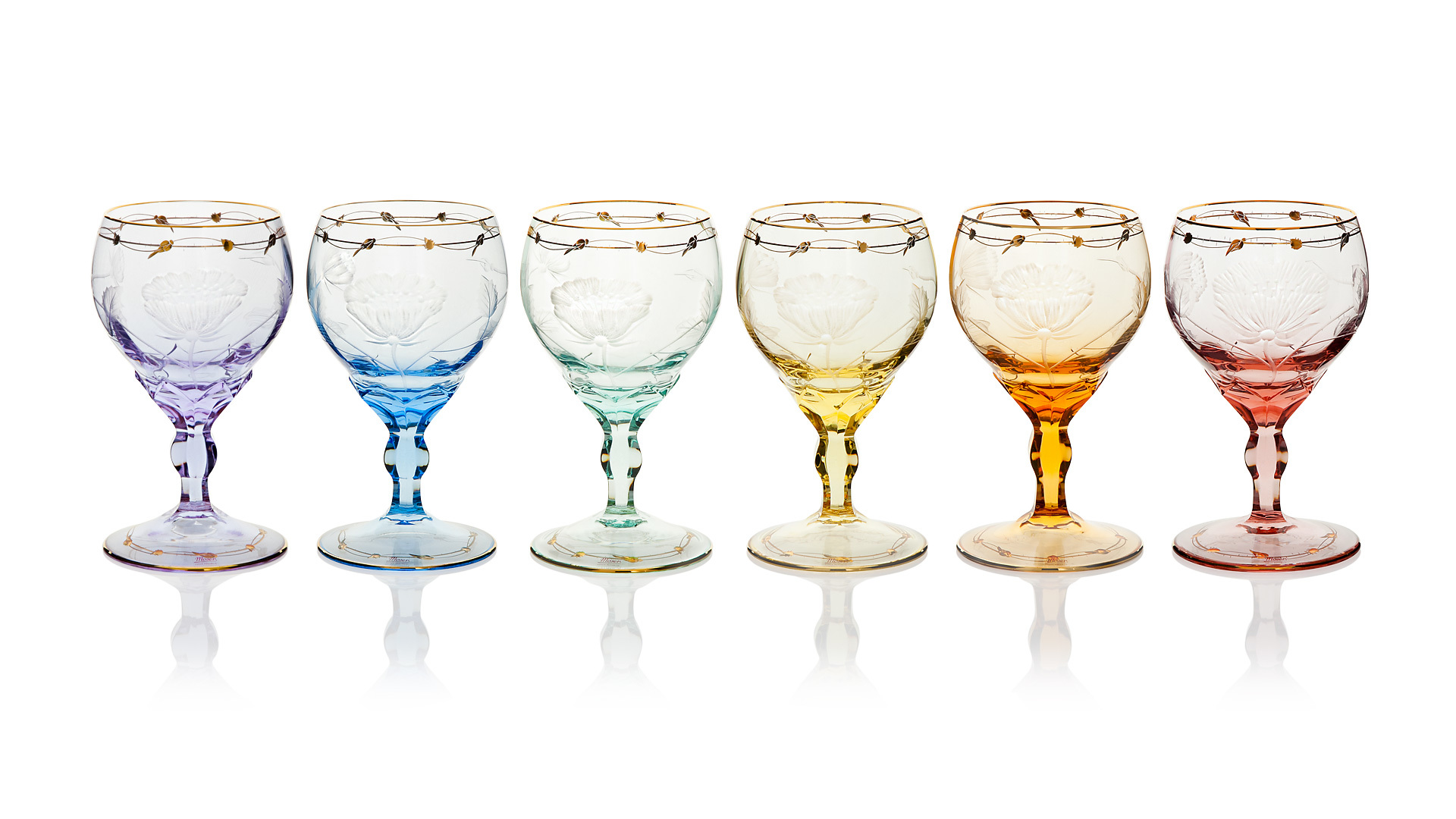 88032 Moser Набор из 6 бокалов для коньяка 320мл "Паула" (6цв) п/к Хрусталь бессвинцовый  - Вид №1