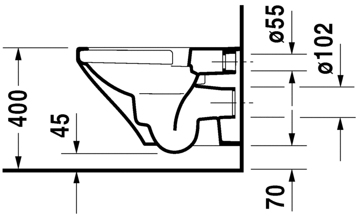 2551092000 Подвесной унитаз настенный Белый Duravit Durastyle Германия - Вид №5