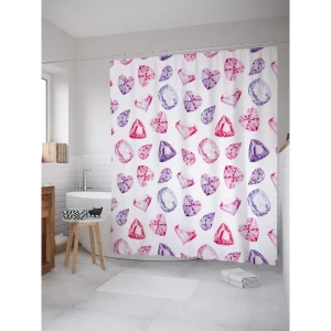 93784456 Штора для ванной JoyArty Драгоценный дождь из ткани, 180x200 см с крючками STLM-1537470