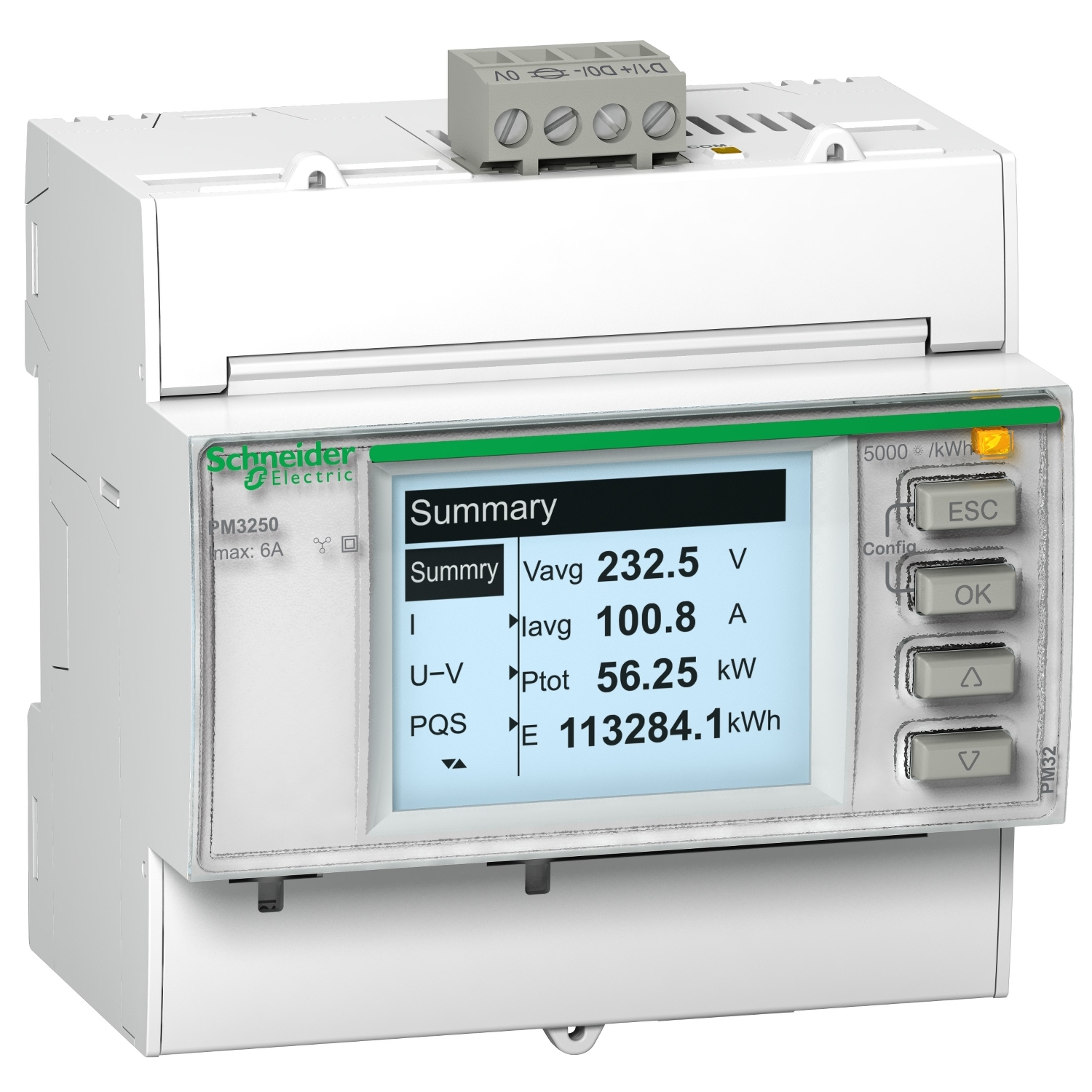 METSEPM3255RU Поверенный измеритель мощности PM3255 2DI/2DO, RS-485 Schneider Electric PowerLogic 