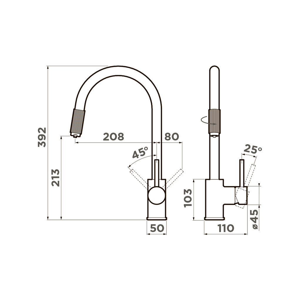 Смеситель для кухни Tamura BN OMOIKIRI 4994334 - Вид №5