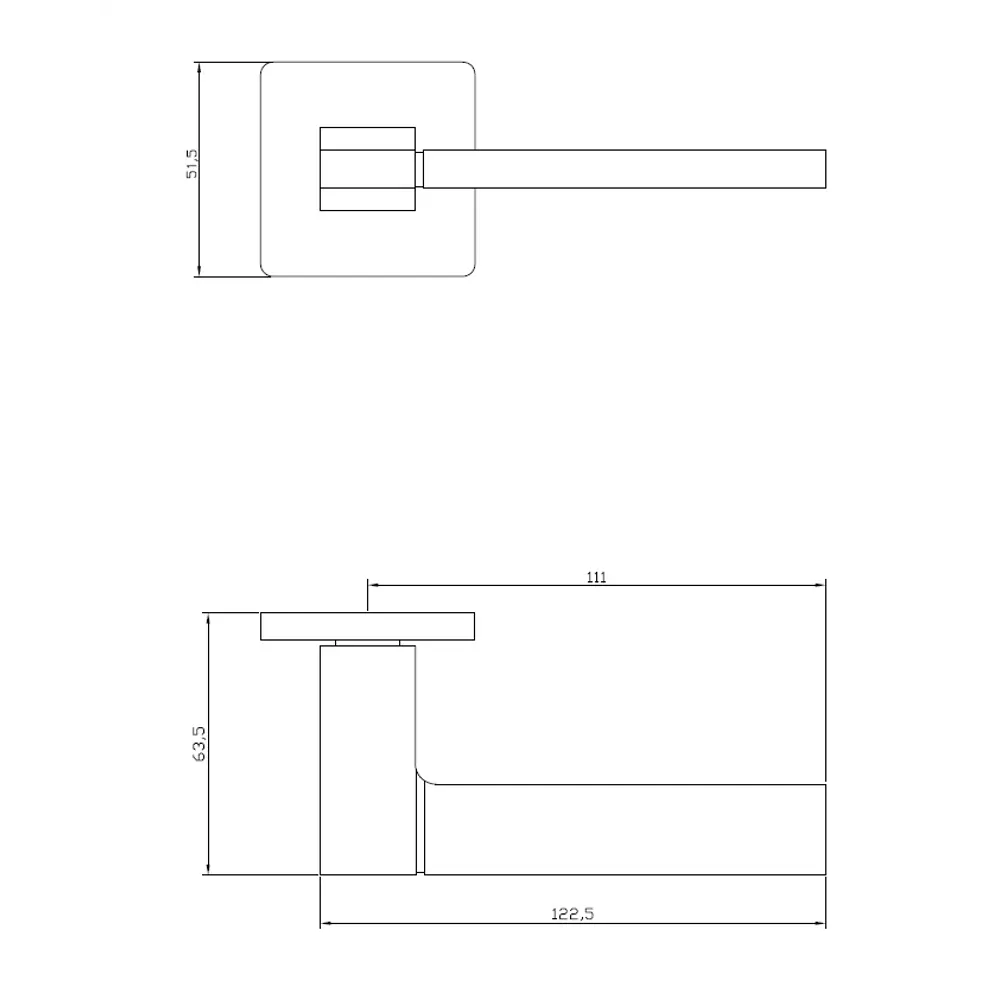 Дверные ручки EDSON EDS-151Н-Q2 для межкомнатных дверей 85168810 STLM-0059358 - Вид №4