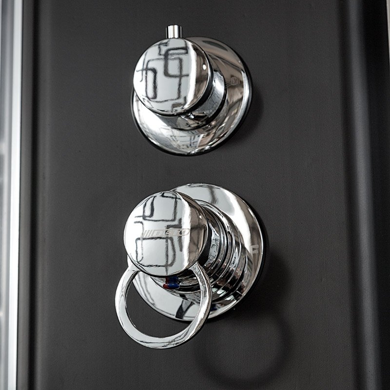 V8015 Душевая кабина DETO Серия V BМ1590 LED с гм. BLACK - Вид №17