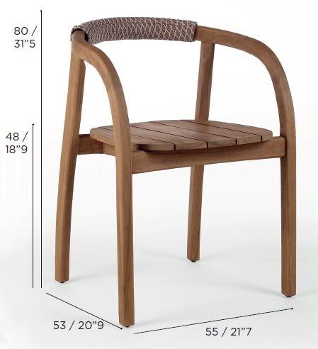 Wildspirit Садовый стул из дерева с подлокотниками Arch sun-id-1451068 - Вид №2
