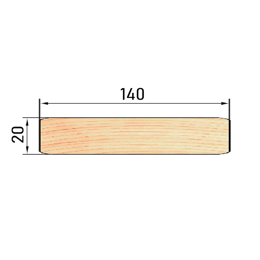 Планкен 20x140x2000 мм Лиственница сорт Прима прямой с фаской угла 82273429 STLM-2088096 Santreyd  - Вид №4