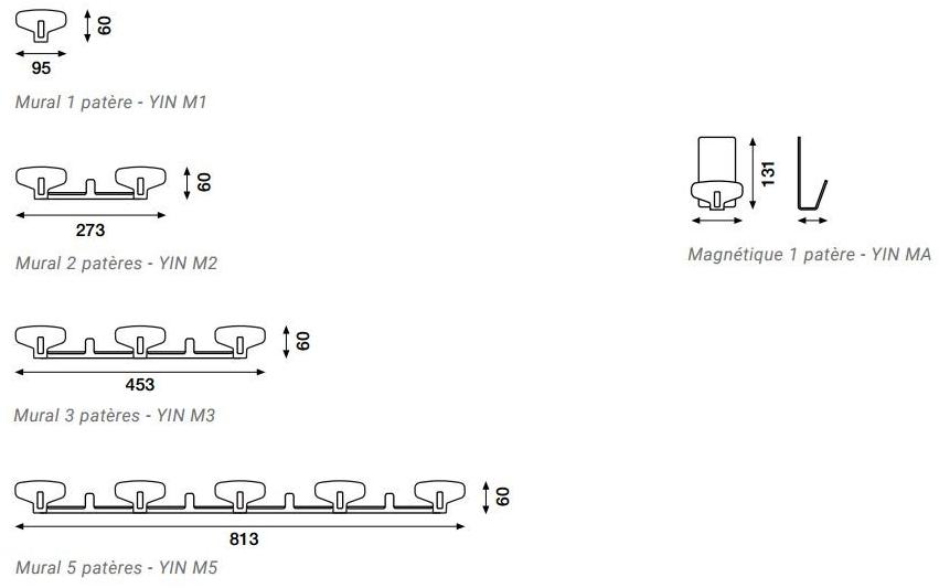 Manade Настенная вешалка из стали с порошковым покрытием Yin sun-id-1471583 - Вид №4