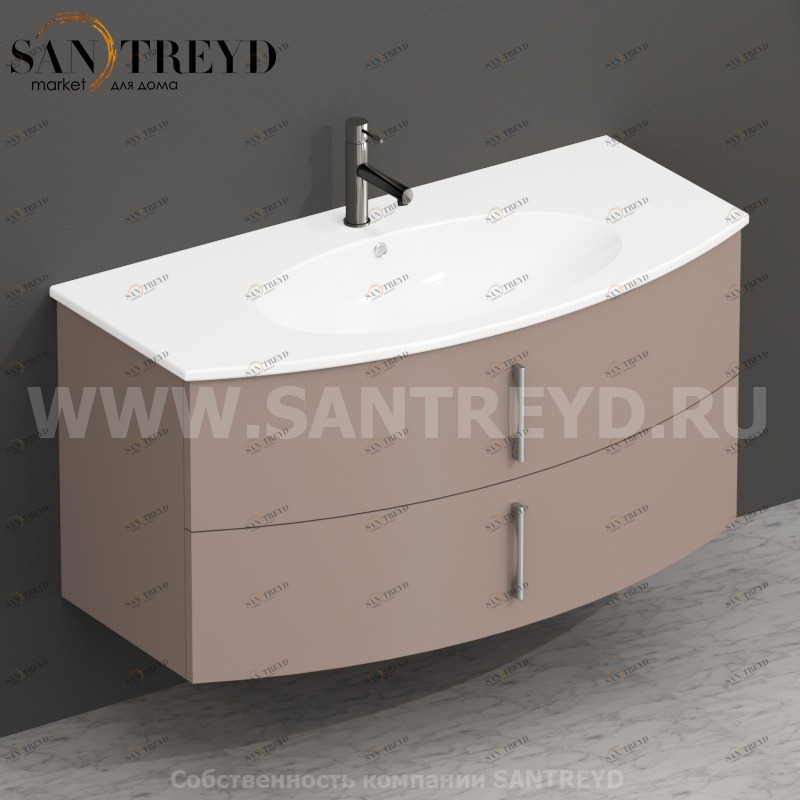 MDMC10Y137 Тумба с двумя ящиками 100 см розовая Globo 4ALL Италия Ceramica Globo