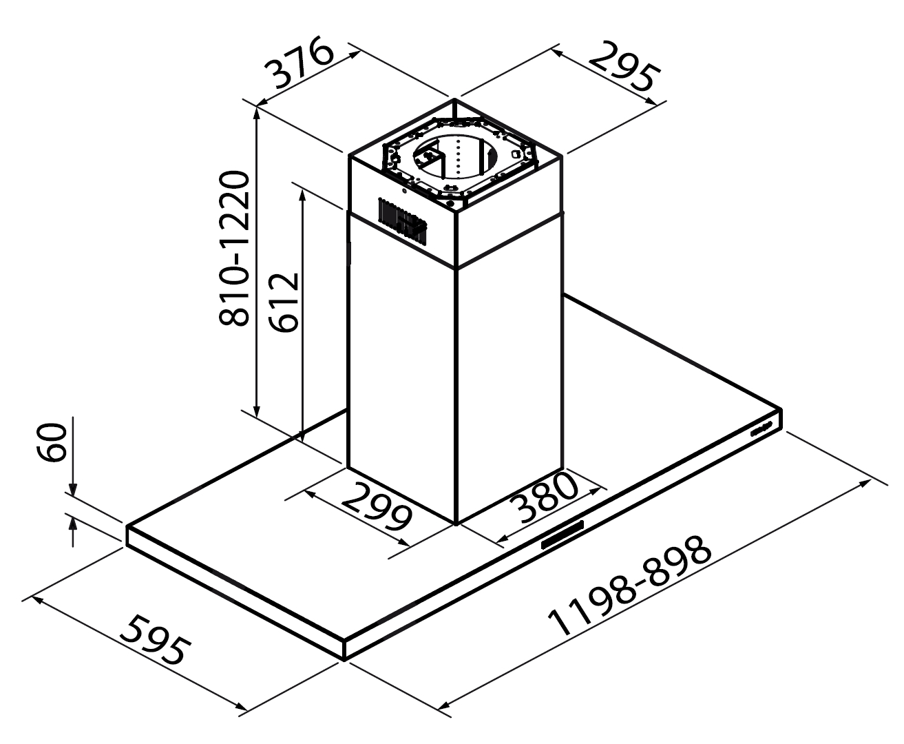 2442__1 Вытяжка S4001 островная 2442 __1 Fosterspa  - Вид №1
