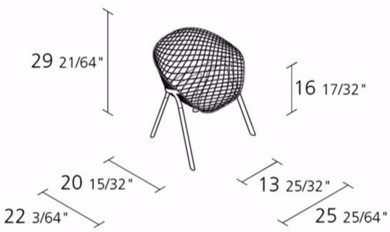 Alias Стул из стали и дерева с подлокотниками Kobi sun-id-1370806 - Вид №4