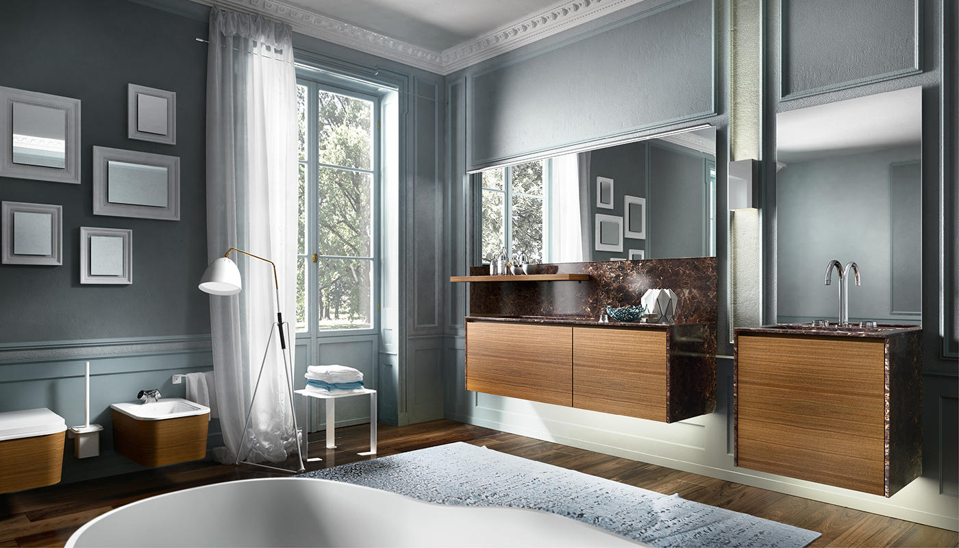 ED-ST31 Edone Интегрированный умывальник Quadra ВСТРОЕННЫЙ БАК Интегрированная поверхность ванны Quadra с отделкой Stonematt  - Вид №10