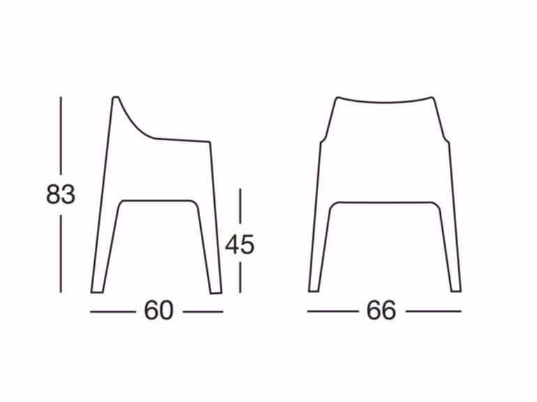 Штабелируемый стул из полипропилена с подлокотниками S-CAB Coccolona ARCH-00057264 - Вид №3