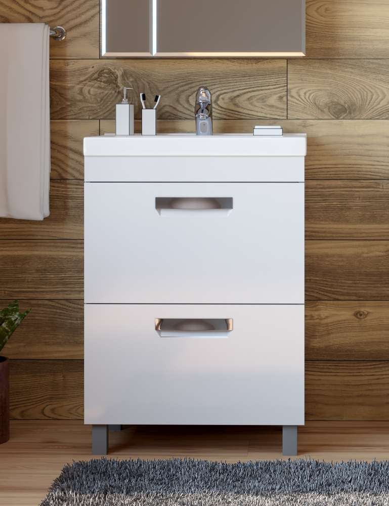 Тумба Plaza 2-600 (VGA)600⨉460⨉820 мм белый Santreyd sun-id-665399 - Вид №1