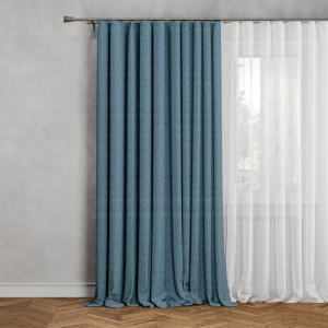Штора на ленте Renata 140x280 см цвет бирюзовый 89376210 STLM-2072176