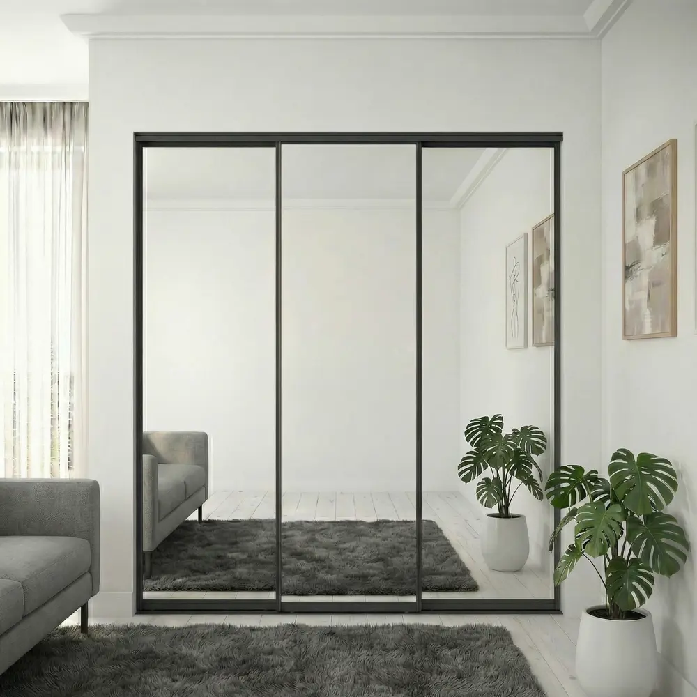 Дверь-купе KONSENSA 225.5x60.4 см с зеркалом профиль черный 89444101 STLM-2095458  - Вид №7