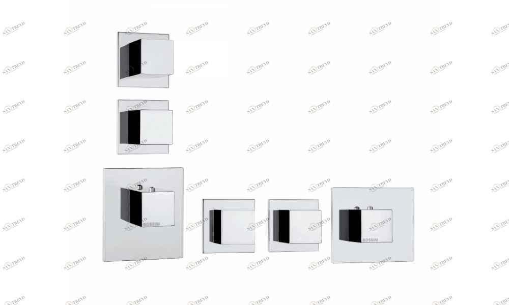 Z032203 + Z030203 000 Смеситель & запорный кран Cube 3 Outles (with diverter) HP BOSSINI 