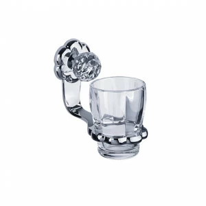 Стакан с настенным держателем JOERGER Florale Crystal