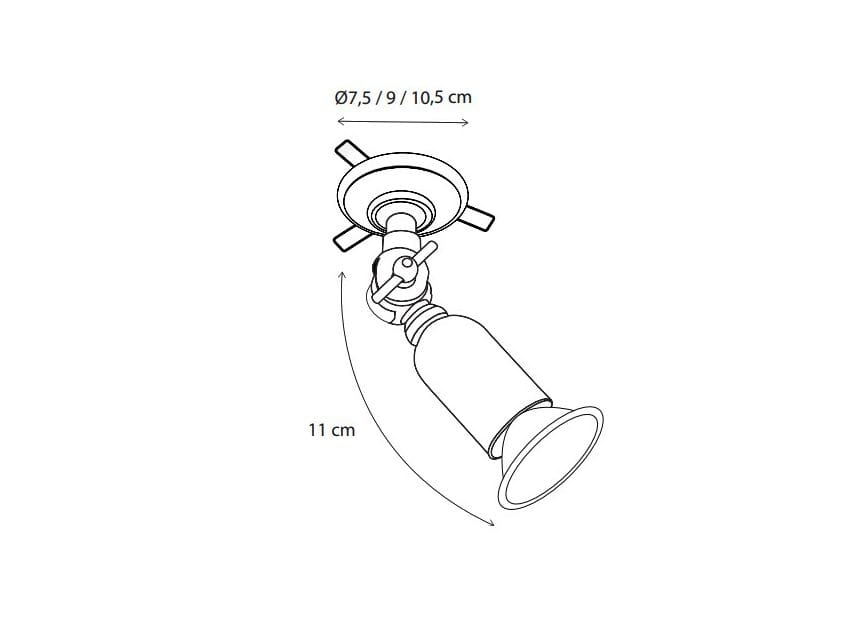 Регулируемый потолочный латунный прожектор Authentage Lighting FISTON ROSAS WITH SPRINGS ARCH-00059101 - Вид №2