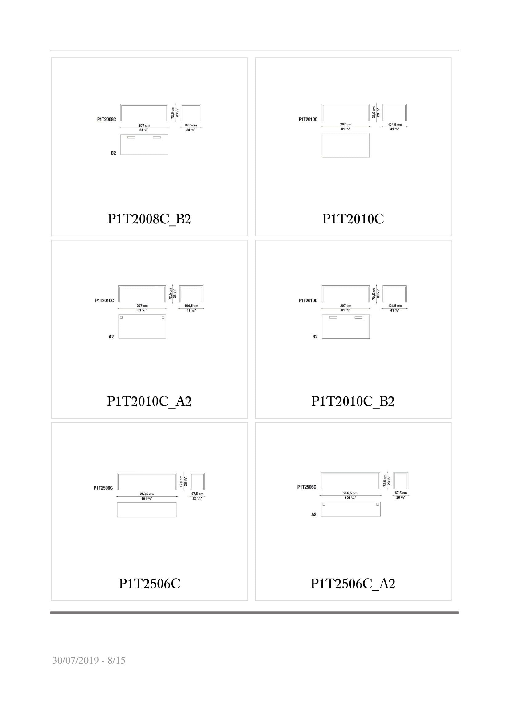 Стеклянный прямоугольный рабочий стол B&B Italia Project проект 1 ARCH-00107589 - Вид №4
