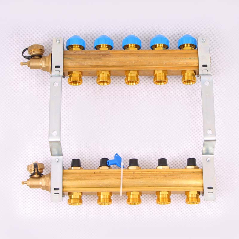 Коллекторная группа HKV с регулировочными и термостатическими вентилями WATTS Ind 1"x3/4"ЕК 5 выходов 10004178 - Вид №3