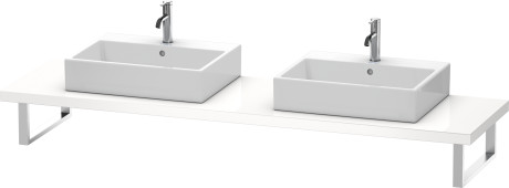 XV103C04343 Серии/XViu Консоль для накладных раковин и встраиваемых умывальников Базальт матовый, декор Duravit - Вид №1