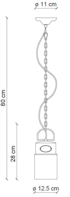 Керамический подвесной светильник FERROLUCE Industrial ARCH-00004941 - Вид №2