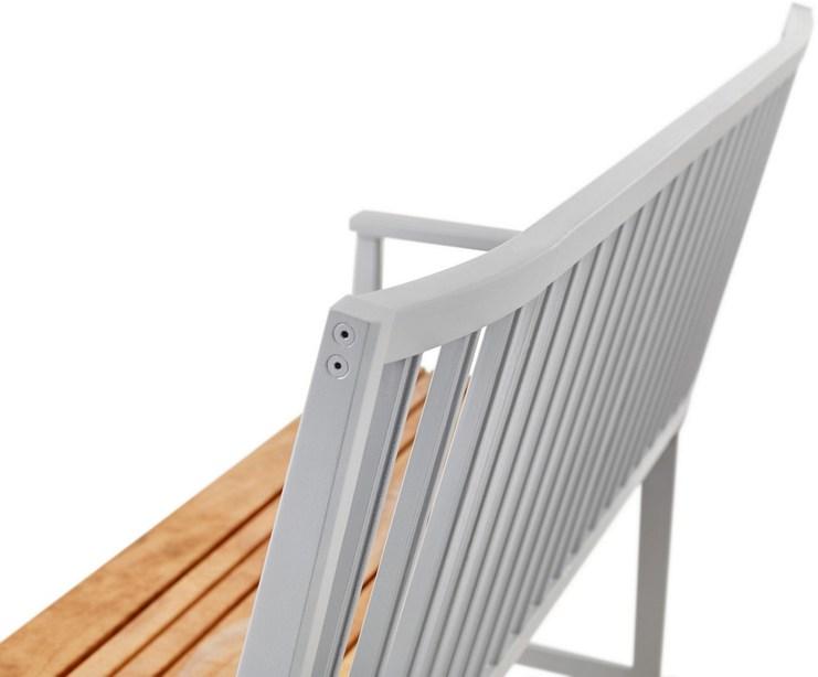 Nola Industrier Скамья из литого под давлением алюминия со спинкой sun-id-1494854 - Вид №2