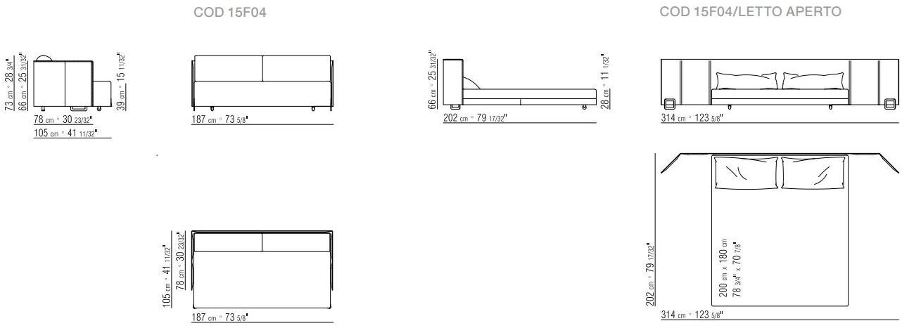 Flexform Диван-кровать со съемным чехлом из ткани Eden sun-id-1511775 - Вид №10