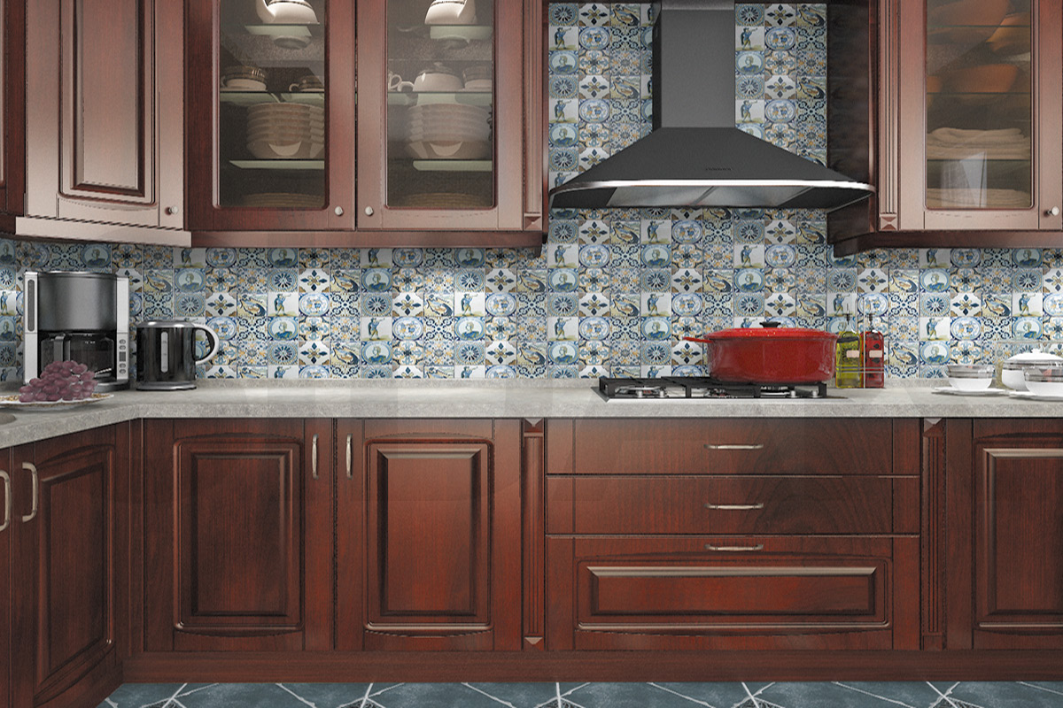 Фасады для кухни Патина Фрезеровка «Кембридж» Дуб №127 SIST1962-222 SIDAK - Вид №1