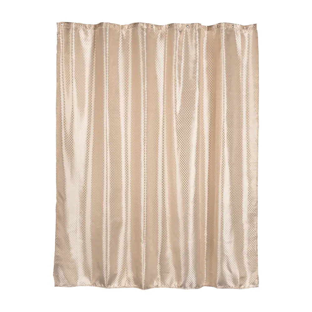 Штора для ванной Checks 180x80 см полиэстер цвет бежевый VERRAN Cheks STLM-2001180