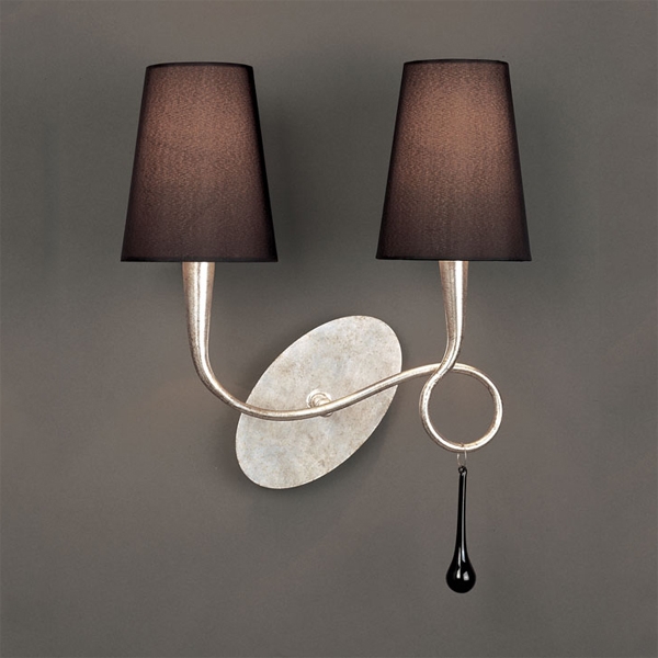 075205 Настенный светильник 2L черный Mantra Paola - Вид №3