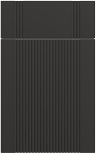 Фасады для кухни Модерн Фрезеровка «Риффель» Графит софттач №505