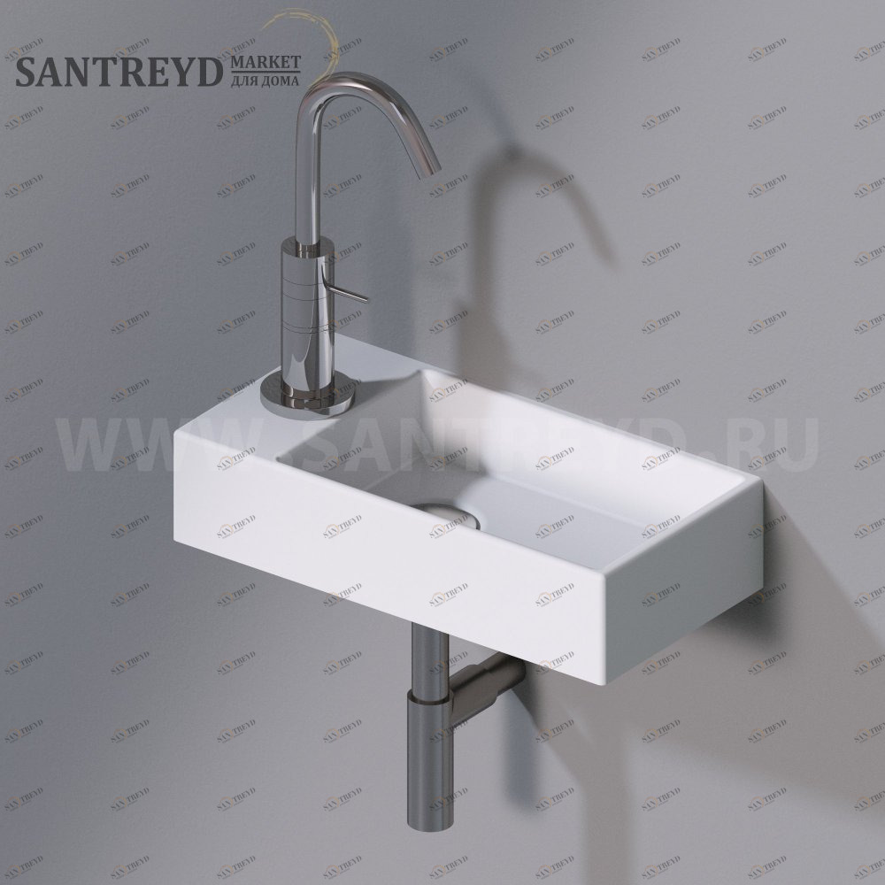 L319T0R1V3.101 Подвесная раковина настенная прямоугольная A. e T. Italia ACQUAFREDDA белая AeT ITALIA