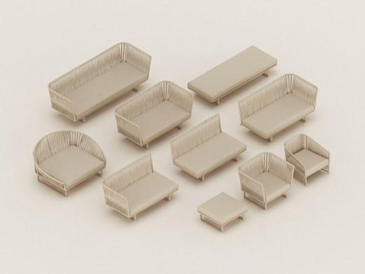 Kettal 2-местный тканевый садовый диван Bitta #70400/70450 - Вид №5