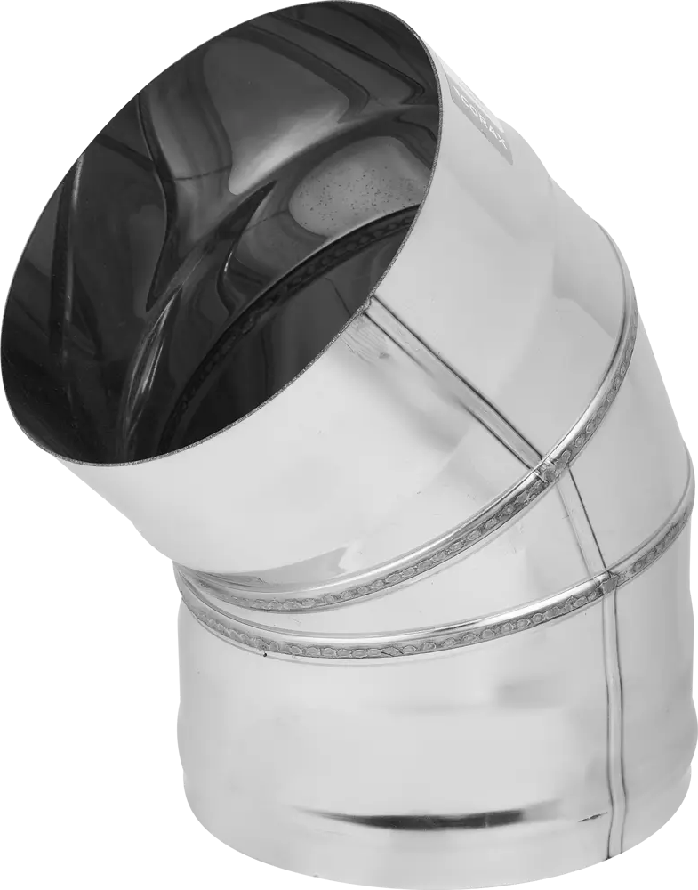 Отвод Corax 45° для круглых воздуховодов диаметром 150 мм 84515604