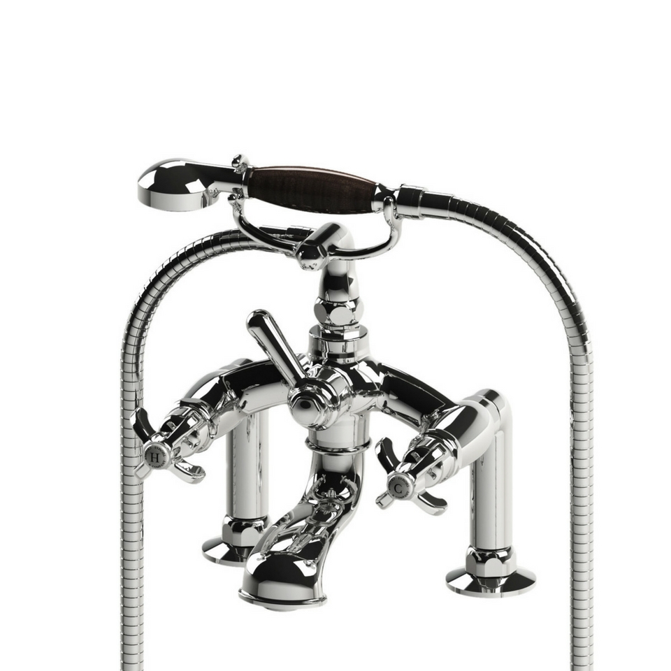 TCBW1920702BSMD 1920 Смеситель для душа с крестообразным шлицем на террасе для ванны Thomas Crapper  - Вид №1