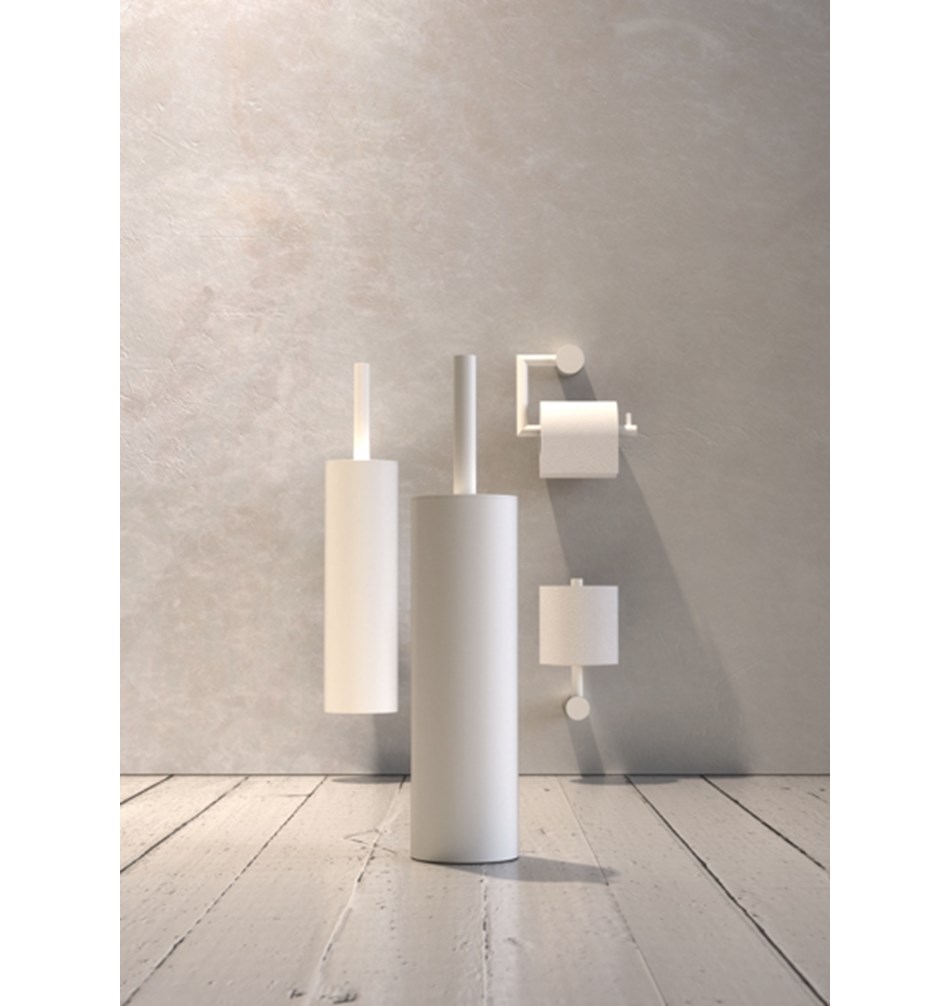 FROST Ершик для унитаза 1, напольный » белый Нержавеющая сталь Белый N1910-W  - Вид №3